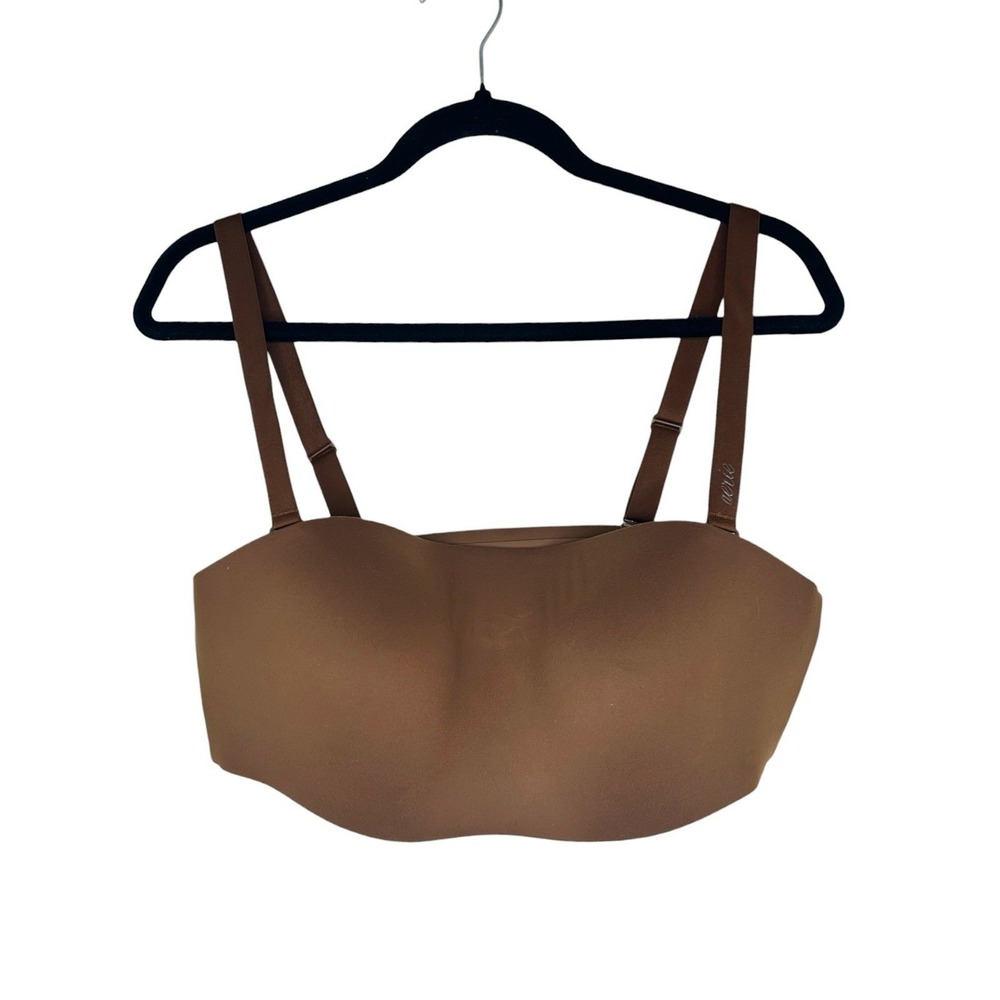 Aerie SMOOTHEZ Lightly Lined Convertible Wireless Bandeau Bralette XL NWT Brown